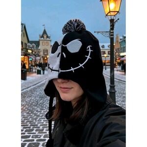 Jack Skellington Nightmare Before Christmas Beanie Hat NWT